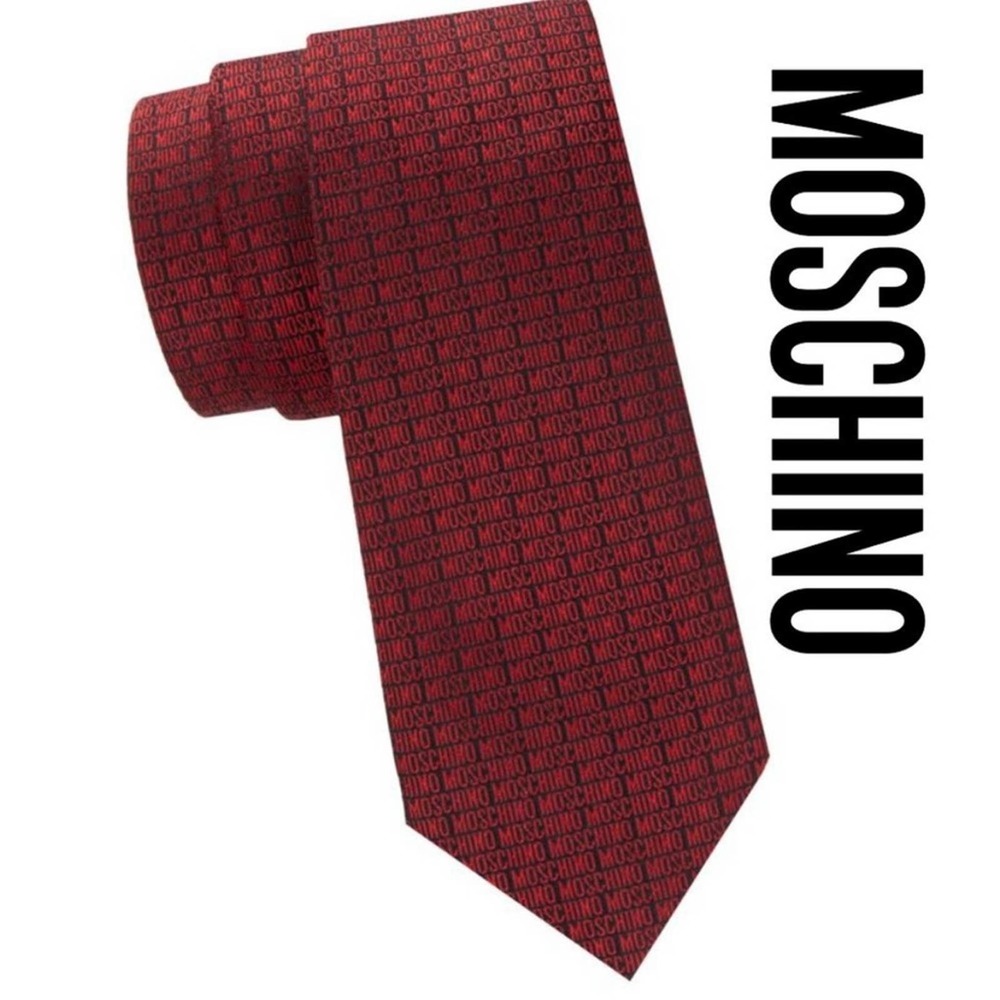 Moschino Logo Silk Tie